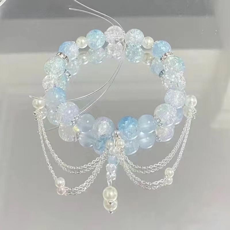In Stock Wholesale Novel Same Style Beaded Tassel Bracelet Female Special-Interest Design Good-looking Personality Non-Collision Style All-Matching...